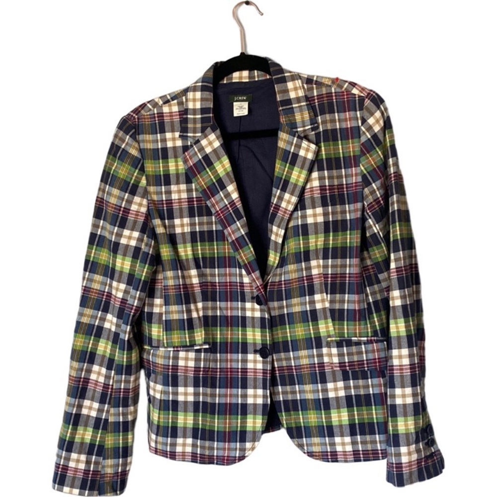 Vintage J Crew plaid blazer size 8 Excellent Condition